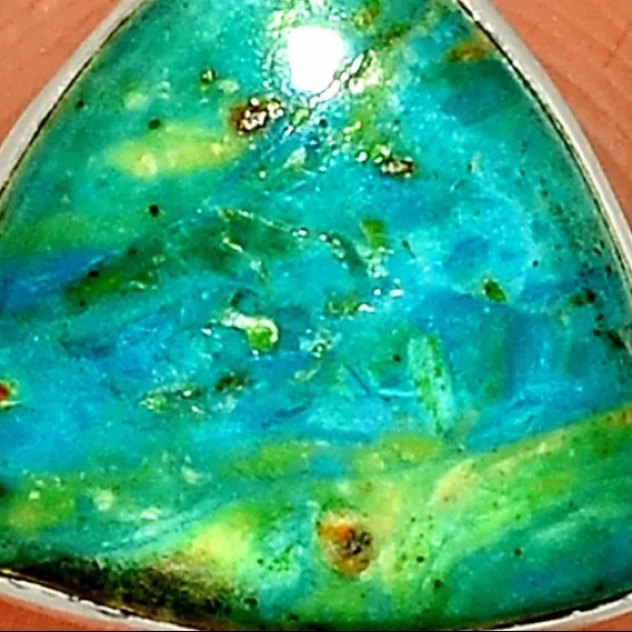 Peruvian Opal silver ring size 7 & 6.5 - Picture 3 of 4